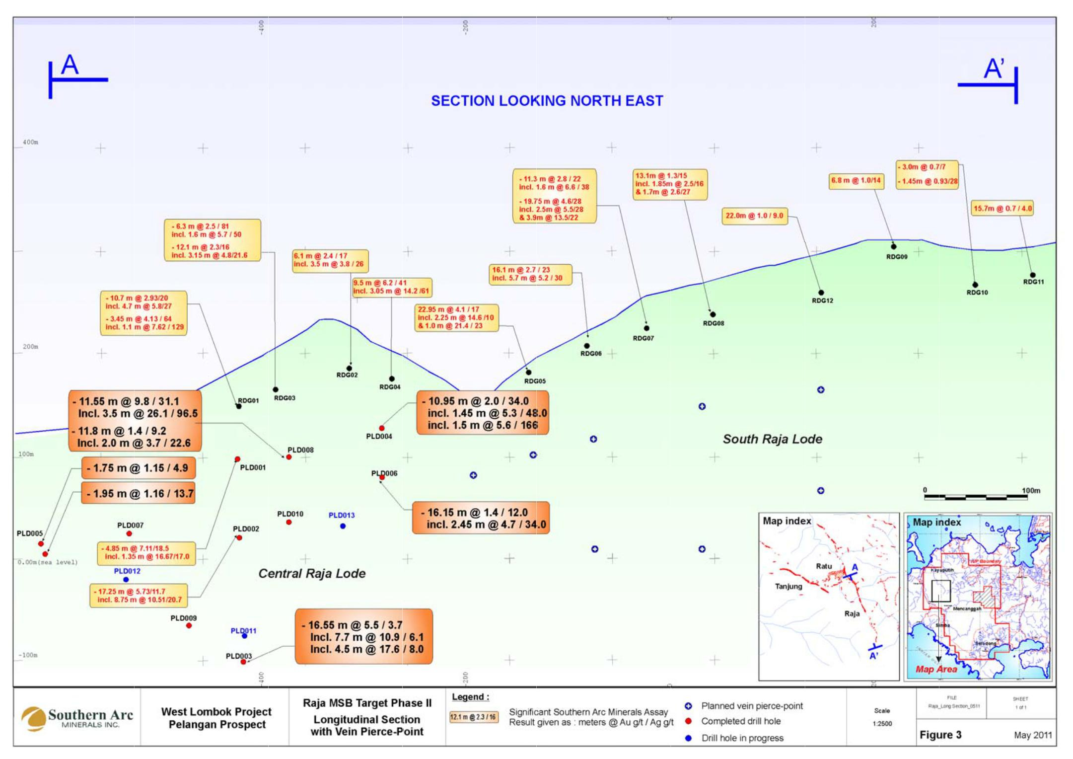 Figure 3 HIGH GOLD GRADES INTERSECTED